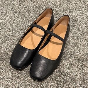 Madewell Greta Black Women's Mary Jane Flats